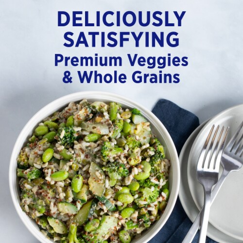 Birds Eye Veggies And Grains Green Goddess Vegetable Blend Frozen Vegetable Side Perspective: top