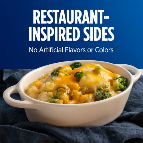 Birds Eye Broccoli & Cauliflower Au Gratin Bake Frozen Side Perspective: top