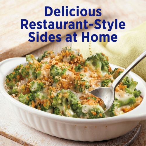 Birds Eye Cheddar Broccoli Bake Frozen Vegetable Perspective: top