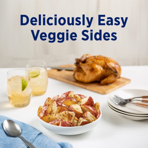 Birds Eye Steamfresh Roasted Red Potatoes With Garlic Butter Sauce Frozen Vegetable Perspective: top