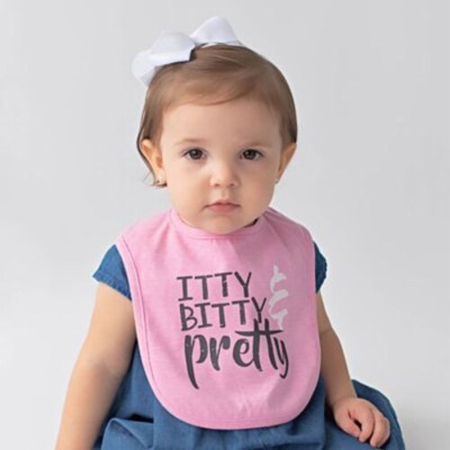 Neat Solutions® 3-Pack Girl Water Resistant Heather Infant Bibs in Pink Multi Perspective: top