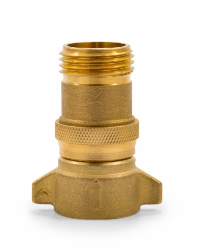Camco Durable Brass RV Water Pressure Regulator Perspective: top