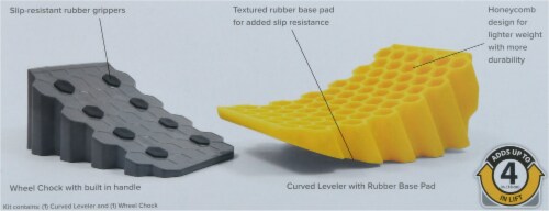 Camco Curved Leveler & Wheel Chock Kit Perspective: top