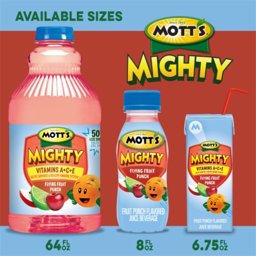 Mott's Mighty Flying Fruit Punch Juice Drink Perspective: top