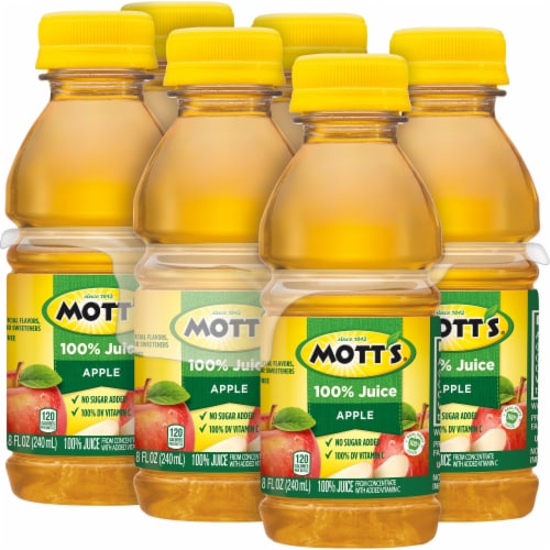 Mott's® 100% Original Apple Juice, 6 bottles / 8 fl oz - Kroger