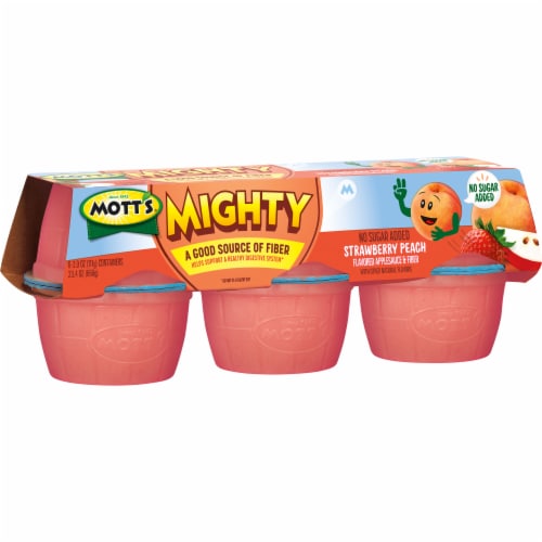 Mott's Mighty Strawberry Peach Applesauce Perspective: top