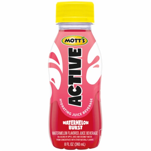 Mott's Active Watermelon Burst Juice Bottles Perspective: top