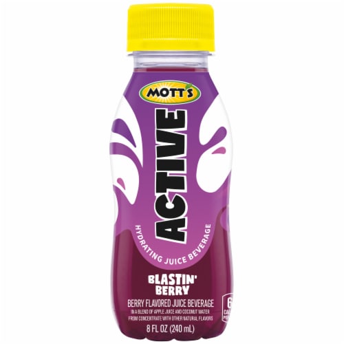 Mott's Active Blastin' Berry Juice Bottles Perspective: top