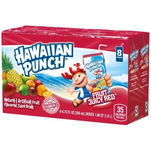 Hawaiian Punch Fruit Juicy Red Juice Drink Boxes Perspective: top