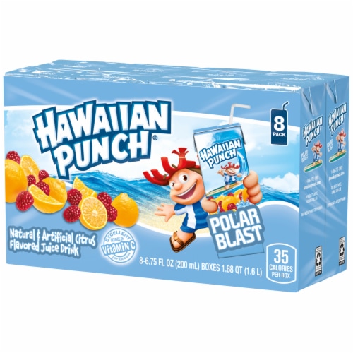 Hawaiian Punch Polar Blast Juice Drink Boxes Perspective: top