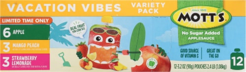Mott's® No Sugar Added Applesauce Variety Pack Perspective: top