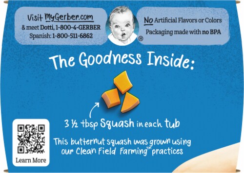 Gerber® Butternut Squash Stage 1 Baby Food Perspective: top