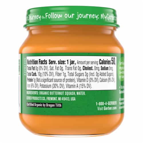 Gerber® 1st Foods Organic Butternut Squash Stage 1 Baby Food Perspective: top