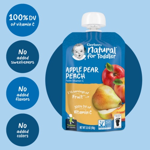Gerber Toddler Foods Apple Pear Peach Perspective: top
