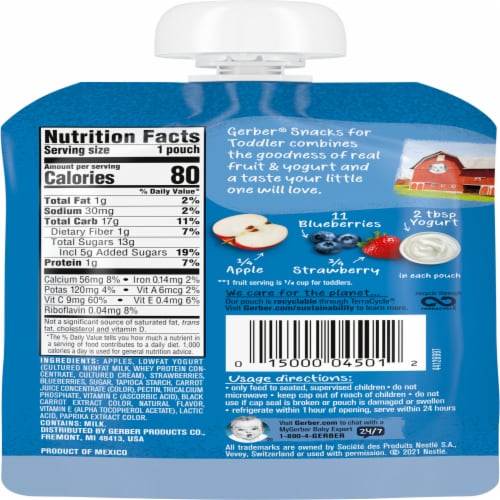Gerber® Toddler Fruit & Yogurt Very Berry Melts Snack Perspective: top