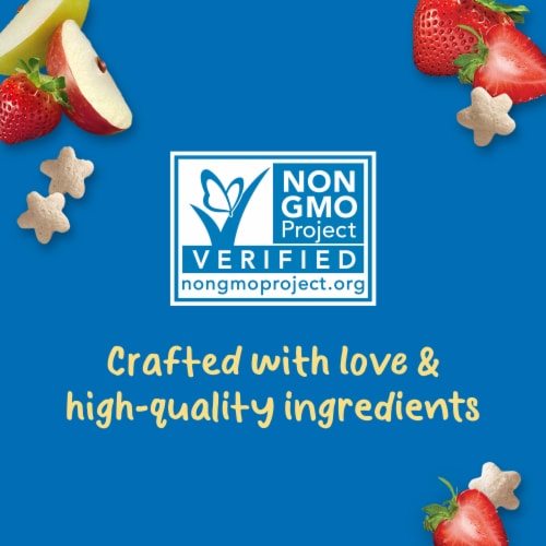 Gerber Snacks for Baby Grain and Grow Puffs Strawberry Apple Perspective: top