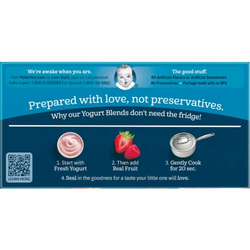 Gerber Yogurt Blends Mixed Berry Toddler Snack Perspective: top
