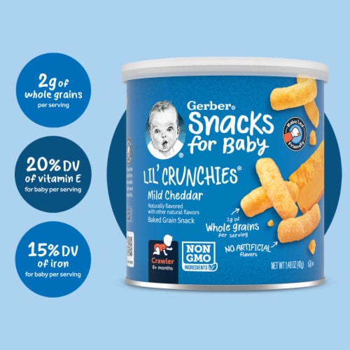 Gerber Baby Snacks Lil’ Crunchies Mild Cheddar Clean Label Project Perspective: top