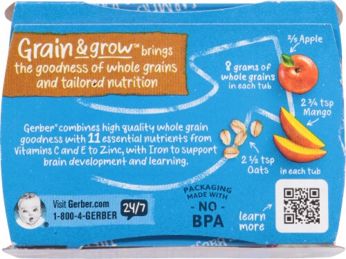 Gerber® 2nd Foods Apple Mango with Rice Stage 2 Cereal Perspective: top