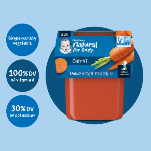 Gerber® 2nd Foods Carrots Stage 2 Baby Food Perspective: top