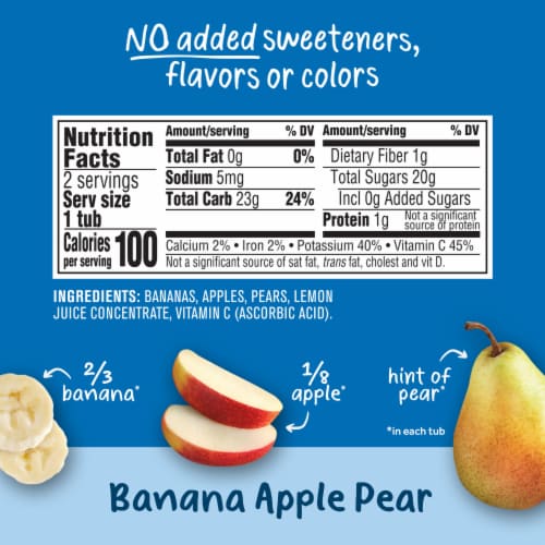 Gerber 2nd Foods Natural for Baby WonderFoods Baby Food Bananas Apple Pear Perspective: top