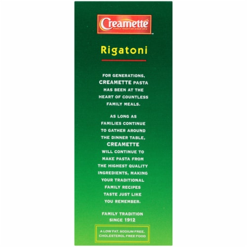 Creamette Rigatoni Pasta Perspective: top