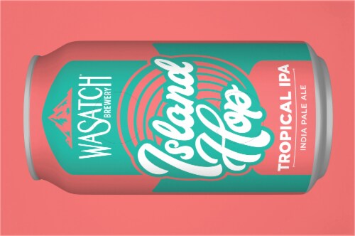 WaSatch Brewery Island Hop Tropical IPA Perspective: top