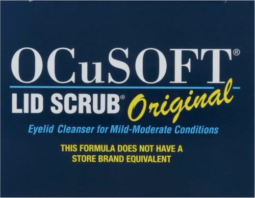 OCuSOFT® Lid Scrub® Original Eyelid Cleanser Premoistened Pads Perspective: top