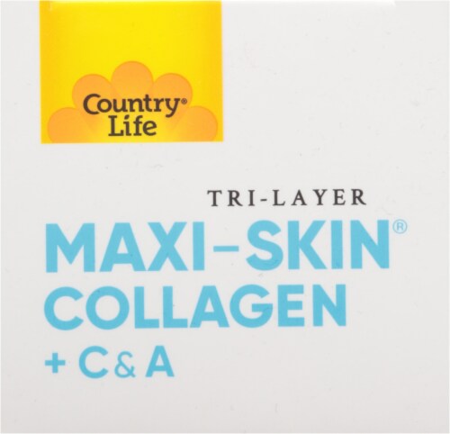 Country Life Tri-Layer Maxi-Skin Collagen + C&A Tablets Perspective: top