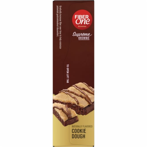 Fiber One Cookie Dough Supreme Brownies Low Calorie Snack Bars Perspective: top