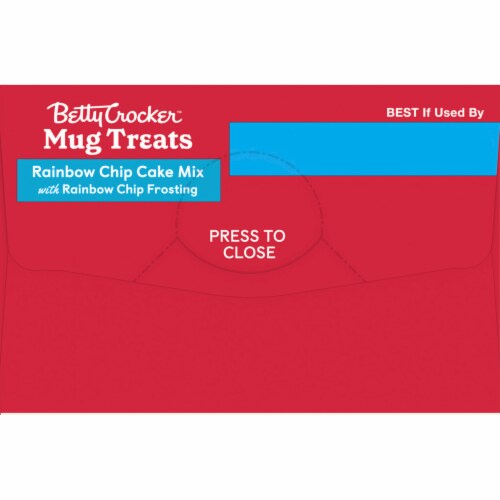Betty Crocker™ Rainbow Chip Cake with Rainbow Chip Frosting Mug Treats Perspective: top
