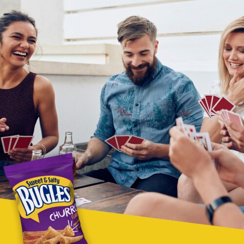 Bugles Crispy Corn Snacks Sweet & Salty Cinnamon Sugar Churro Perspective: top