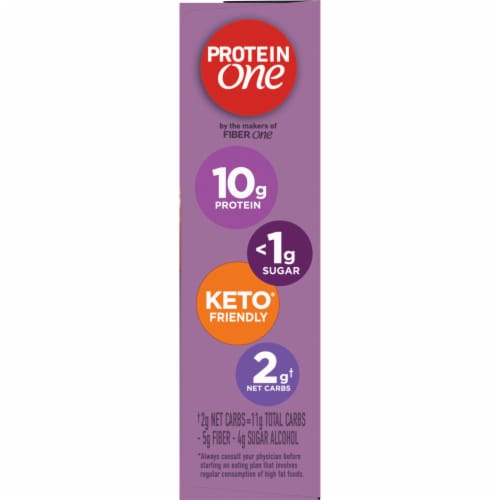 Protein One 90 Calorie Peanut Butter Chocolate Fudge Keto Friendly Protein Bars Perspective: top