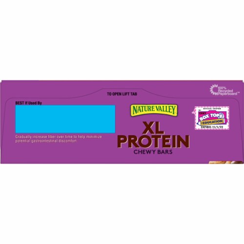 Nature Valley™ XL Protein Salted Caramel Dark Chocolate Chewy Bars Perspective: top