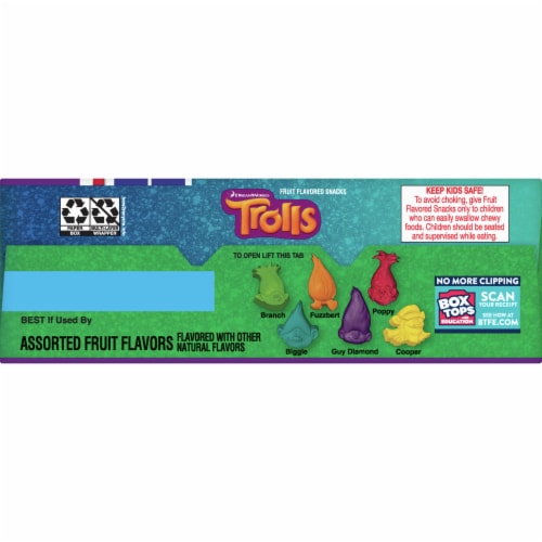 Betty Crocker Dreamworks Trolls World Tour Assorted Fruit Flavored Snacks Perspective: top