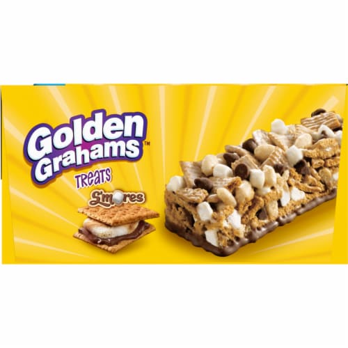 Golden Grahams Breakfast Cereal Treat Bars S'mores Snack Bars Perspective: top