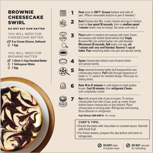 Godiva® Brownie Cheesecake Swirl Baking Mix Perspective: top