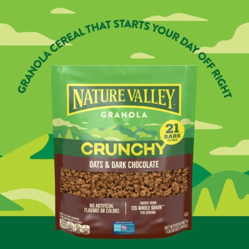 Nature Valley Crunchy Granola, Oats and Honey, Resealable Bag, 16 OZ