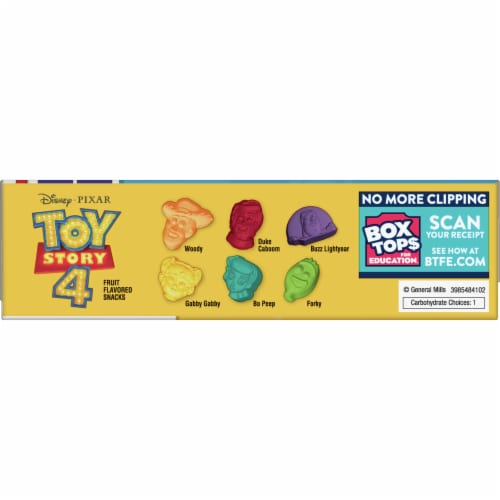 Betty Crocker Toy Story Fruit Snacks Perspective: top