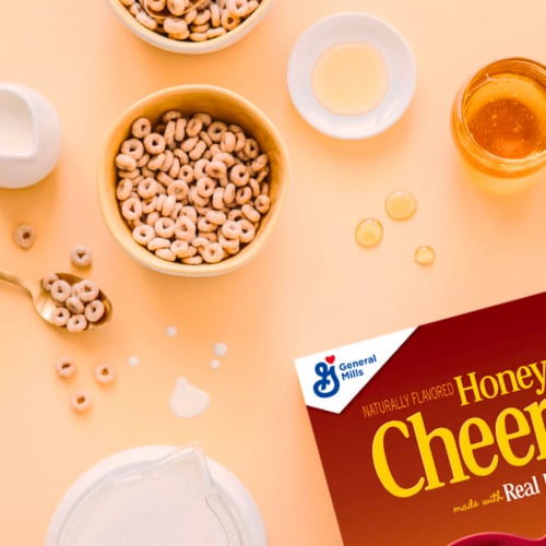 Honey Nut Cheerios Heart Healthy Cereal Perspective: top