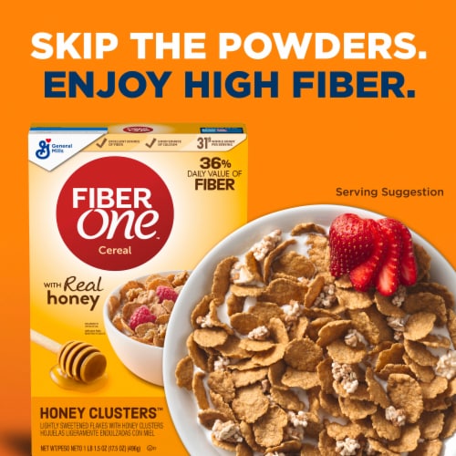 General Mills Fiber One Honey Clusters Cereal, 17.5 oz - Jay C