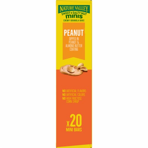 Nature Valley Whole Grain Peanut Sweet and Salty Nut Chewy Mini Granola Bars Snacks Perspective: top