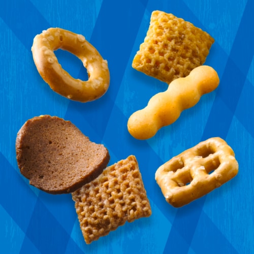 Chex Mix Snack Party Mix Traditional Savory Pub Mix Snack Bag Perspective: top