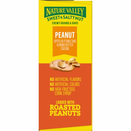 Nature Valley Whole Grain Peanut Sweet and Salty Nut Chewy Granola Bars Snacks Perspective: top