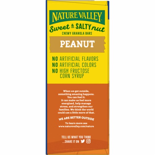 Nature Valley Peanut Sweet and Salty Nut Chewy Granola Bars Perspective: top