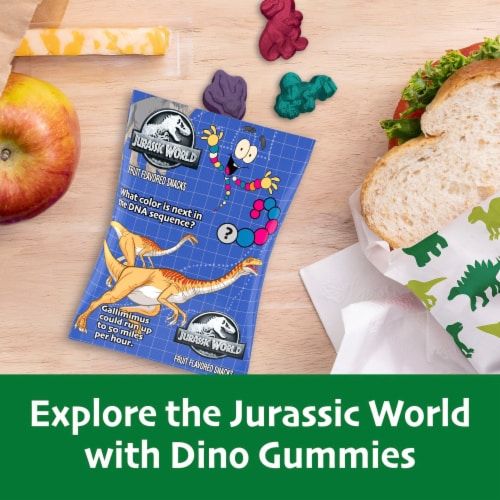 Jurassic World Gluten Free Fruit Flavored Snacks Perspective: top