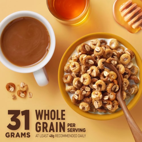 General Mills Cheerios Oat Crunch Oats 'N Honey Large Size Cereal Perspective: top