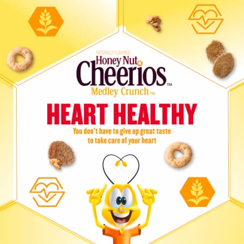 General Mills Medley Crunch Honey Nut Cheerios Large Size Cereal Perspective: top