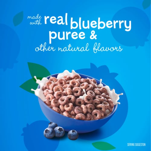 General Mills Blueberry Cheerios Large Size Cereal Perspective: top