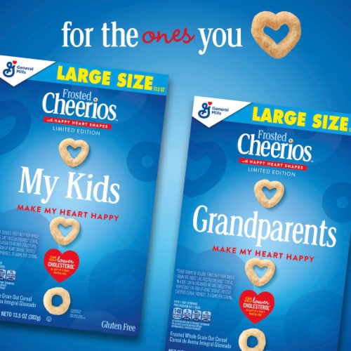 General Mills Frosted Cheerios Large Size Cereal Perspective: top